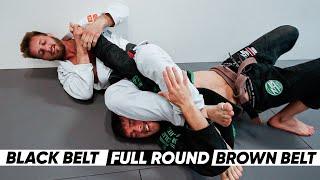 BJJ Sparring  Black Belt Janis Riekstins v Brown Belt  Full Round