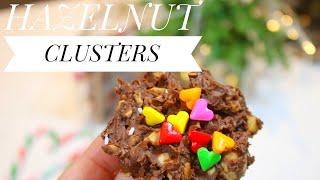 CHOCOLATE HAZELNUT CLUSTERS RECIPE  HOW TO MAKE CHOCOLATE CLUSTERS FOR THE HOLIDAYS TREAT