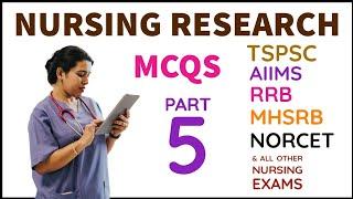 Nursing research exam questions and answers for norcet RRB and all other staff nurse exams part 5