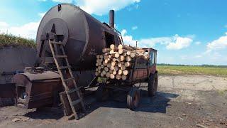 Вот как производят  древесный уголь Показываем производство изнутри
