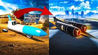 Running From Cops With 15000HP Rocket Cars in GTA 5 RP