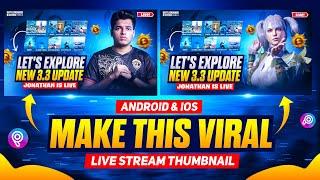 Make This Viral  BGMI Live Stream Thumbnail for BGMI PUBG in Picsart  BGMI Thumbnail Tutorial