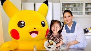 PIKACHU Came to Kimono Mom’s Kitchen Pokémon Sushi Roll  Japanese Home Cooking