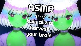 ASMR twin aliens examine your brain    massagepersonal attention   3DIObinaural #asmr