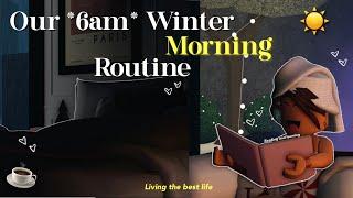 Our *6am* Winter Morning Routine ️Bloxburg Roblox Roleplaywvoices