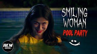 Smiling Woman Pool Party  Short Horror Film