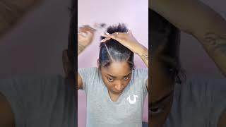 HOW TO SLEEK BRAIDED PONYTAIL  #sleekponytail  #natural #ponytail