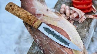 Якутский нож - тестируем на рыбе