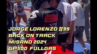 Jorge Lorenzo 99 back ontrack Misano 2024 ride GP500 2 stroke CAGIVA