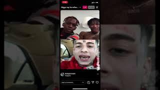 Flyysoulja and redd_4x beef with gangster on ig live