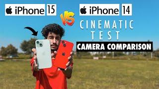 iPHONE 15 VS iPHONE 14 CAMERA COMPARISON  CINEMATIC TEST  BEST iPHONE FOR VIDEOGRAPHY  IN HINDI