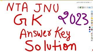 NTA Jnu junior assistant Gk answer key 2023must watch EPFO SSA student 