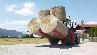 Heuernte Union Reiterhof WEISS Kuchl  7x Fendt  3x Krone  3x Sip  6-fach Ballentransportgabel