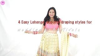 4 Quick and Easy Lehenga Dupatta Draping Styles for Beginners New Dupatta Draping