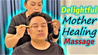 Relaxing Mother Healing Massage - CAM ASMR Delightful Head Massage
