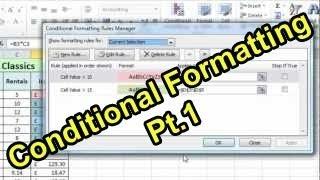 Excel 2010 Tutorial For Beginners #8 - Conditional Formatting Pt.1 Microsoft Excel