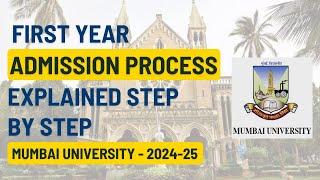 First Year Admission Process 2024-25. #mumbaiuniversity