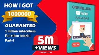 Get 1 million YT subscribers in The best tips for beginners  কোন ভিডিও না বানিয়ে $100 করুন part-4