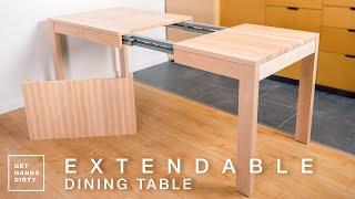 How to Make an Extendable Dining Table with Solid Maple  Tiny Apartment Build Ep.8