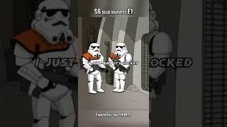R2 and C-3PO HIDE from Stormtroopers... #FamilyGuy #shorts