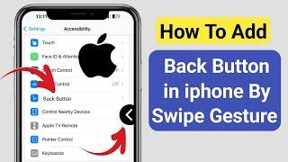 How to Add back Button in iPhone by Swipe Gesture  New Update
