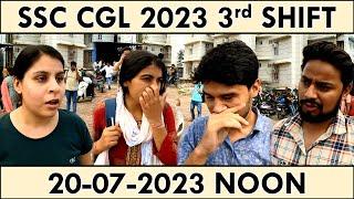 SSC CGL ANALYSIS 20 JULY 2023 3rd SHIFT EXAM REVIEW SSC CGL 2023 TIER 1 PRE ALL QUESTIONS MATHS GK