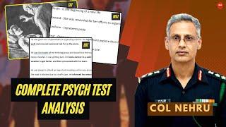 Analysing the Complete Psych Test of a NFA Student  Col M M Nehru