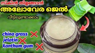 Aloe Vera Gel വീട്ടിലുണ്ടാക്കാംHow to Make Aloe Vera Gel At HomeAloe vera gel Homemade malayalam