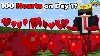 How I Collected 100 Hearts on the 1st Day of Lapata SMP