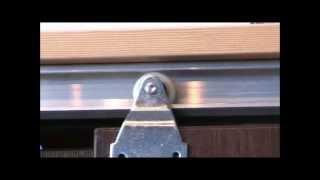 Horus Top Hung Sliding Door Gear - double track for walk in wardrobe with no track on the bottom