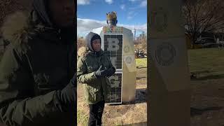 How hip hop influenced this B.I.G. tribute sculpture in Brooklyn #short #skysthelimit