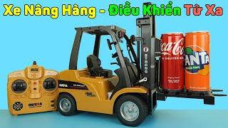 Xe Nâng Điều Khiển Từ Xa Kèm Xe Kéo Hàng Thiết Kế Kim Loại Lực Nâng Mạnh Như Thật  Mở Hộp TV