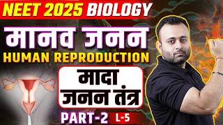 NEET 2025 Biology Human Reproduction  Manav Janan  मादा जनन तंत्र  L - 5  Part 2 #neet2025