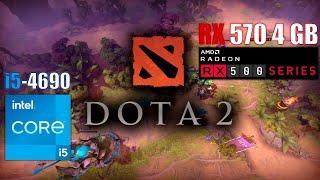  Dota 2 Benchmark i5 4690 + RX 570 4 GB  1080p Ultra in 2024 #AegisPC3