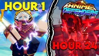 I Played 24 Hours In New Raid Anime Defenders Update & BECAME The BEST