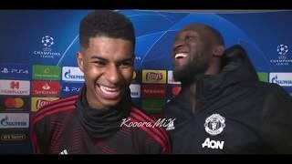 Paul Pogba GATECRASHES Rashford and Lukakus interview after PSG win