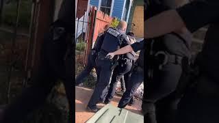 Washington DC police punching a man in the face