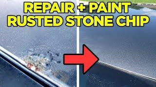 How to Fix Rust Bubble Under Paint from a Rock Chip Around WIndshield