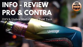 OXVA Unibox Mod + Unione PnM Tank  Akkuträger IP68  Info Review E Zigarette