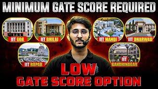 IIT Goa IIT Bhilai IIT Ropar IIT Mandi IIT Dharwad IIT Gandhinagar  Min. GATE Score Required