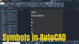 How to insert symbols into AutoCAD degree plusminus diameter and more