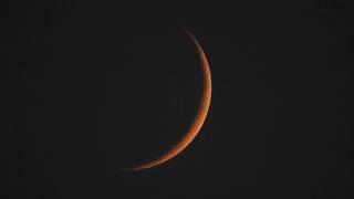 Waxing Crescent Moon above Vancouver BC Canada Aug 2 2019