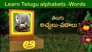 అచ్చుల తో పదాలు  telugu to english achulu padalu