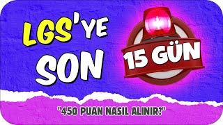 LGSye SON 15 GÜN  LGSde 450 Puan Nasıl Alırım? 