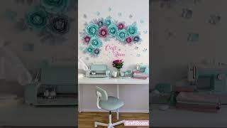 Welcome to my craft place #shorts #craftroom #walldecor #paperflower #cricut