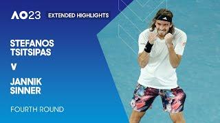 Stefanos Tsitsipas v Jannik Sinner Extended Highlights  Australian Open 2023 Fourth Round