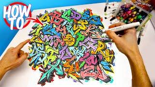 How To Draw Graffiti Letters Wild Style - Advanced Tutorial Alphabet