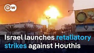 Israeli jets strike Houthi targets in Yemen after drone attack on Tel Aviv  DW News