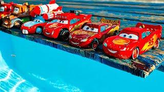 Looking for Disney Pixar Cars On the Rocky Road  Lightning McQueen Mater Dinoco McQueen Mack