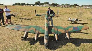 GIANT 16 SCALE RC AVRO LANCASTER - 4 X ZENOAH 38cc PETROLS - JACK AT STOW MARIES AIRSHOW - 2024